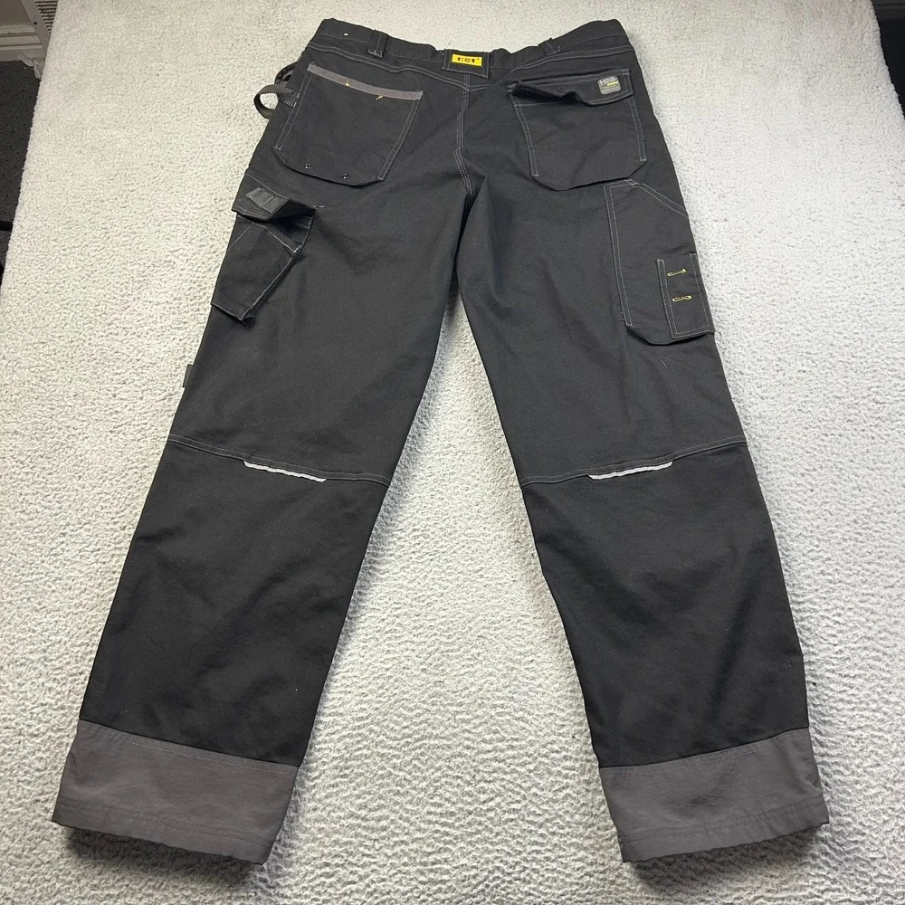 Caterpillar H2O Defender Pants Mens 36x34 Black Cargo Heavy Duty Utility Work